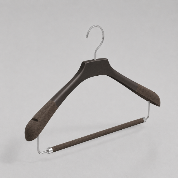 Вешалка с мягкими плечиками и перекладиной для деликатной одежды Elegance